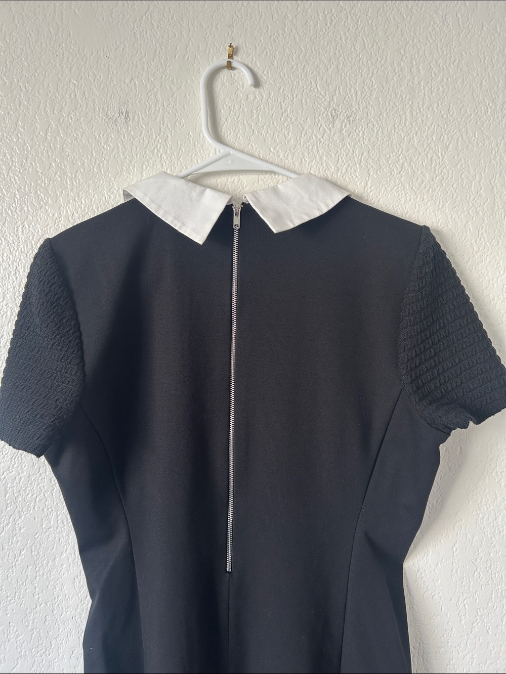 Alex Marie Black Midi Dress with White Peter Pan Collar - Picture 8 of 9